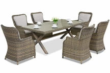Set de cină exclusivist din tehnorattan cappuccino London Garden Point