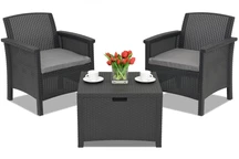 Set rattan Techn Venezia Terrace Box 2 antracit cu cutie Bica