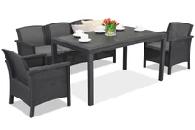 Set rattan Venezia Apetito 5 antracit Bica