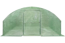 Tunel din folie cu cadru metalic 4x6m Garden Point verde cu ușă Garden Point