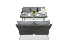 Mobilier de grădină Bilbao Apetito cu masă pentru 5 persoane Garden Point antracit