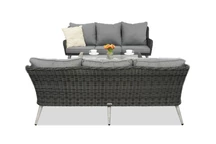 Mobilier de grădină Bilbao Coffee cu măsuță pentru 6 persoane Garden Point antracit