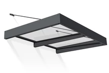 Copertină pentru ușă din aluminiu Sophia XL 1,4 x 1,9 m Palram - Canopia antracit