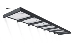 Copertină pentru ușă din aluminiu Sophia XL 1,4 x 6,6 m Palram - Canopia antracit