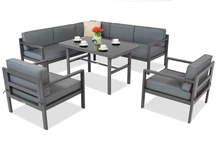 Garden Point Porto Comida 6 set de canapele de colț antracit