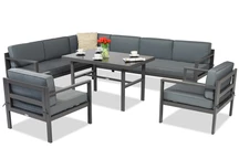 Garden Point Porto Comida 7 set de canapea de colț antracit Garden Point Porto Comida 7