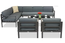 Garden Point Porto Corner 7 set de mobilier de colț antracit