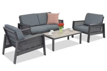 Mobilier de grădină Garden Point antracit Almeria pentru 4 persoane