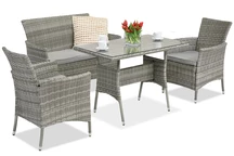 Mobilier de grădină din tehnoratan Valetta Garden Point gri