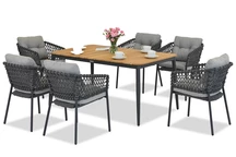 Mobilier din aluminiu Padva/Almada pentru 6 persoane Garden Point