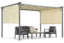 Pergolă de terasă bej Sevilla 3x4m Garden Point