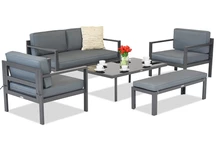 Porto Coffee 4 set de mobilier de grădină cu bancă antracit Garden Point