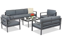 Set de mobilier de grădină Garden Point Porto Coffee 7 antracit