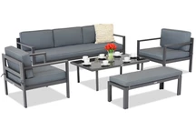 Set de mobilier de grădină Porto Coffee 5 cu bancă antracit Garden Point