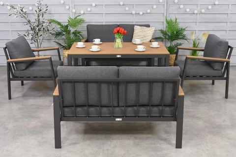 Zakintos Apetito 6 set aluminiu antracit Garden Point