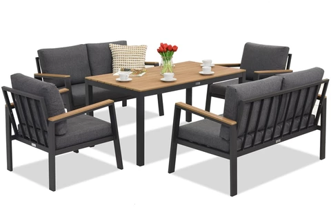 Zakintos Apetito 6 set aluminiu antracit Garden Point