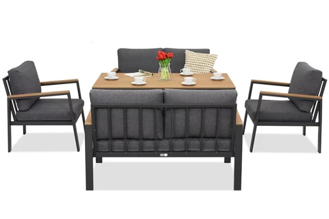 Zakintos Apetito 6 set aluminiu antracit Garden Point