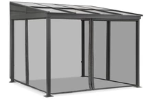 Aluminiu patio baldachin 3 x 3 m Tarragona cu plasă de țânțari Garden Point antracit