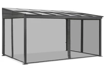 Aluminiu patio baldachin 3 x 4 m Tarragona cu plasă de țânțari Garden Point antracit