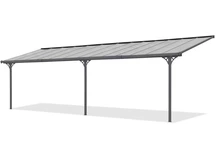 Copertină de terasă din policarbonat Nevada 3,05 x 8,72 m CoverTech antracit