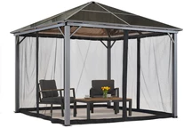 Foișor de grădină Milos 3x3m cu plasă de țânțari Garden Point