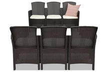 Lido Coffee 6 maro Bica technorattan set de mobilier