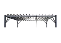 Acoperire antracit pentru pergola de terasă Tasos 3x4m Garden Point