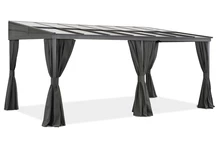 Aluminiu patio baldachin 3 x 5 m Tarragona cu perdele Garden Point antracit