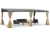 Aluminiu patio baldachin 4 x 6 m Tarragona Premium Garden Point bej