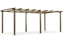 Barbados 3 x 6 m Woodlike Garden Point metal patio pergola cadru