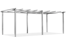 Barbados 3 x 6 m alb Garden Point metal patio pergola cadru