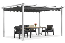 Barbados pergolă terasă 3x4 m Garden Point alb-antracit
