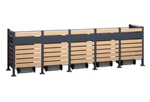 Carcasă pentru 5 coșuri de gunoi 120l sau 240l Breda CoverTech