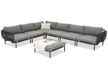 Garden Point Perez Corner 5 antracit set de mobilier de colț