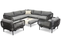 Garden Point Perez Corner 6 set de mobilier de colț antracit