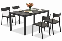 King/Provence antracit set de mobilier de grădină pentru 4 persoane Bica