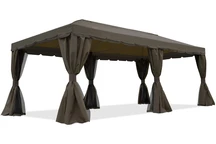 Pavilion de grădină maro cu perdele Valencia 3x6 m Garden Point
