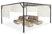 Pergola metalica terasa Santorini 4 x 4m crem Garden Point