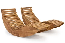 Set de două șezlonguri din lemn Kanpur Garden Point