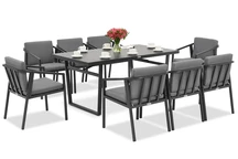 Set de luat masa Cento pentru 8 persoane Garden Point antracit