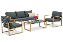 Set de mobilier de grădină Belluno Garden Point din aluminiu antracit