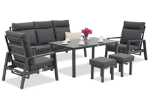 Set de mobilier de grădină din aluminiu antracit Murcia Garden Point / mobilier de grădină loft