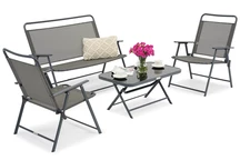 Taranto Garden Point mobilier de grădină din metal gri