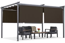 Pergolă de terasă maro cu obloane La Palma 4x4m Garden Point