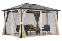 Foișor de grădină modern Santiago Premium 3x3.6m Garden Point bej