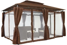 Pavilion de grădină Ibiza, 3x4m, întunecat, cu plasă de țânțari Garden Point