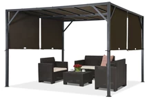 Santorini 4 x 4m maro Garden Point pergolă metalică pentru terasă