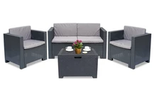 Set Techno rattan Colorado Coffee Box 4 antracit Bica cu cutie