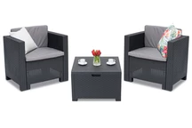 Set Techno rattan Colorado Terrace Box 2 antracit Bica cu cutie