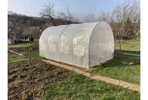 Solar de grădină cu cadru din metal 2,5x4m alb Garden Point